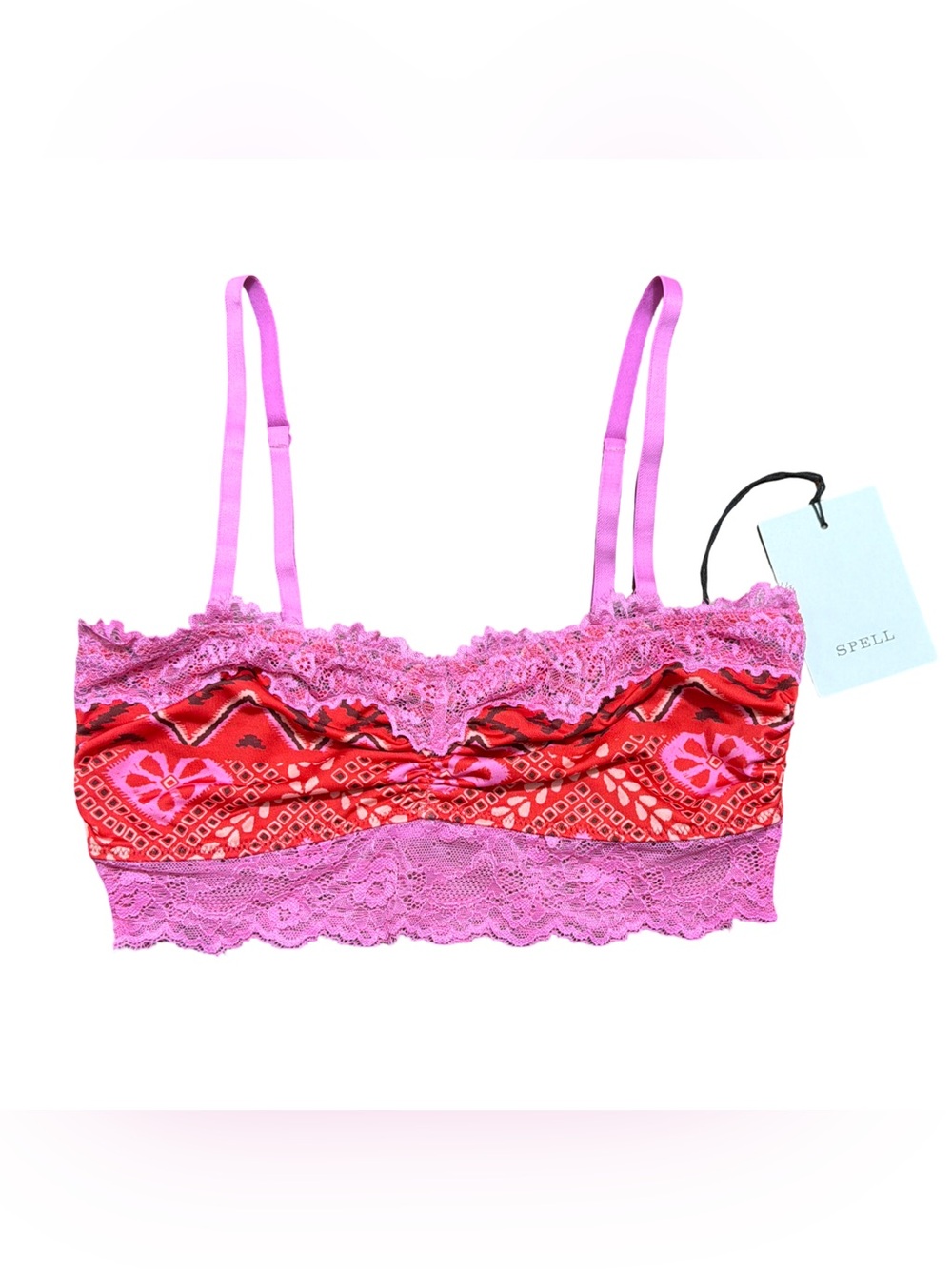 Spell • Libertine Bandeau Bralette Top Cayenne M NWT